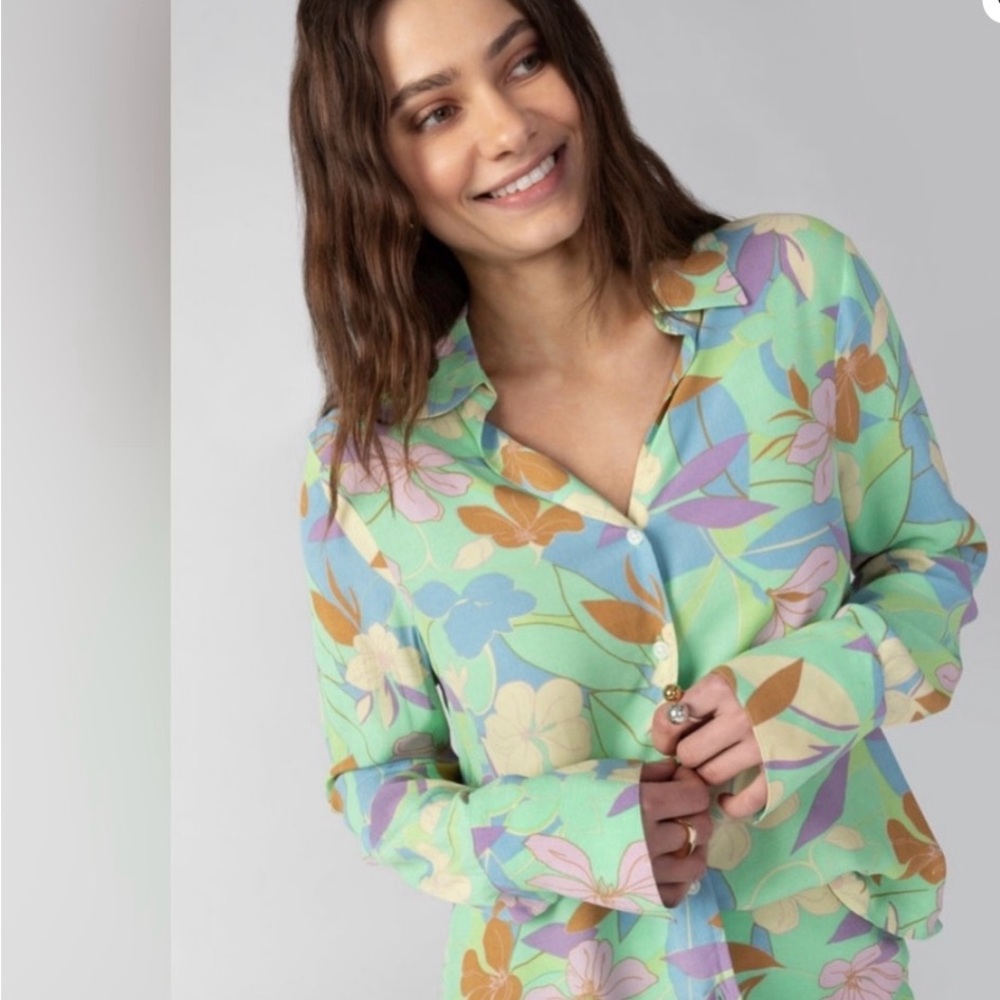 Sanctuary Floral Button-Up Shirt